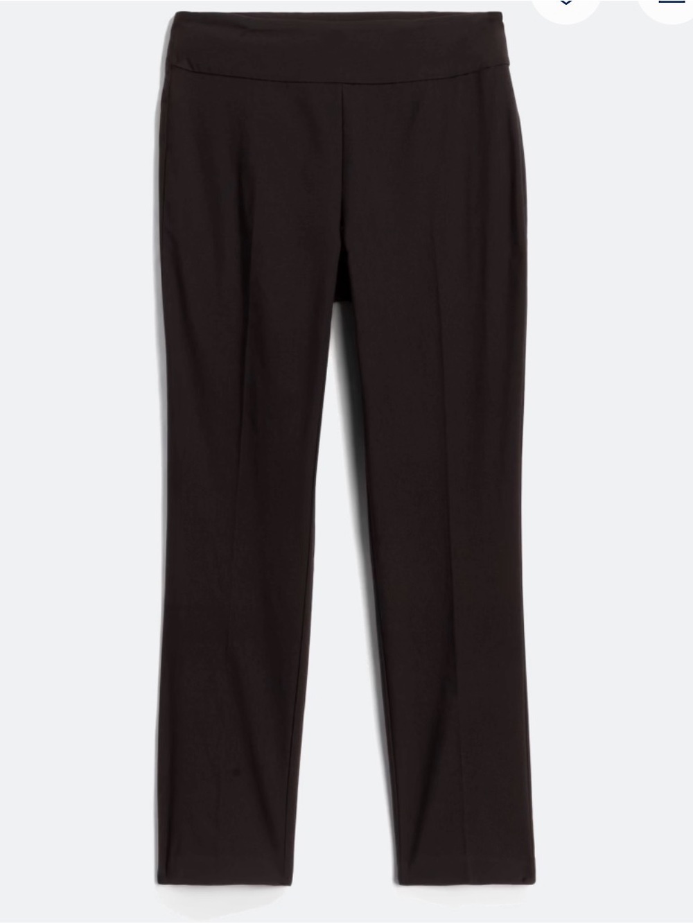 Tribal Black Cropped Straight-Leg Pant